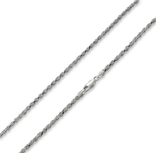 2.8mm STERLING SILVER ROPE CHAIN