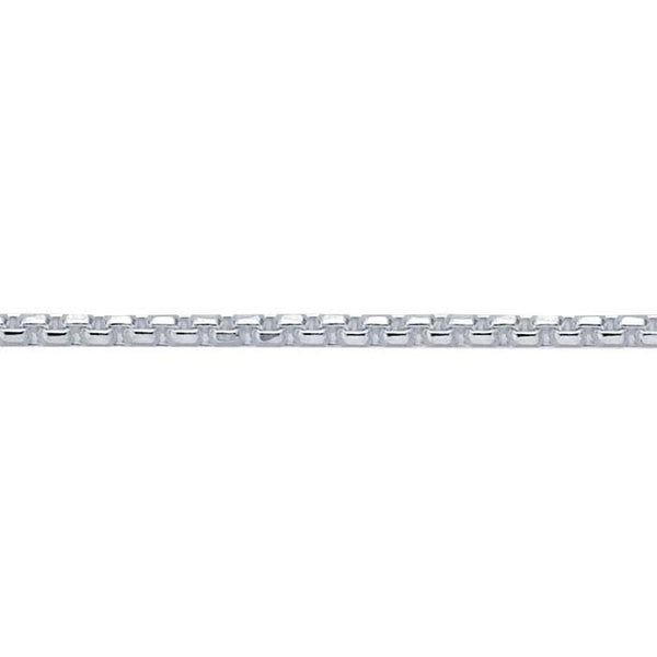 ADJUSTABLE, STERLING SILVER 1mm DIAMOND-CUT ROUNDED BOX CHAIN