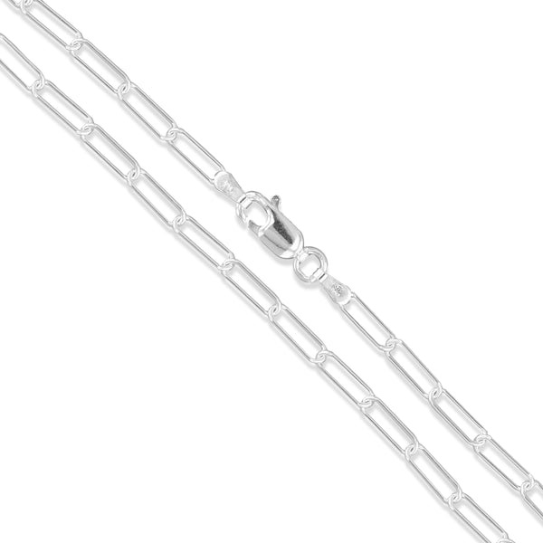 3mm STERLING SILVER PAPERCLIP CHAIN