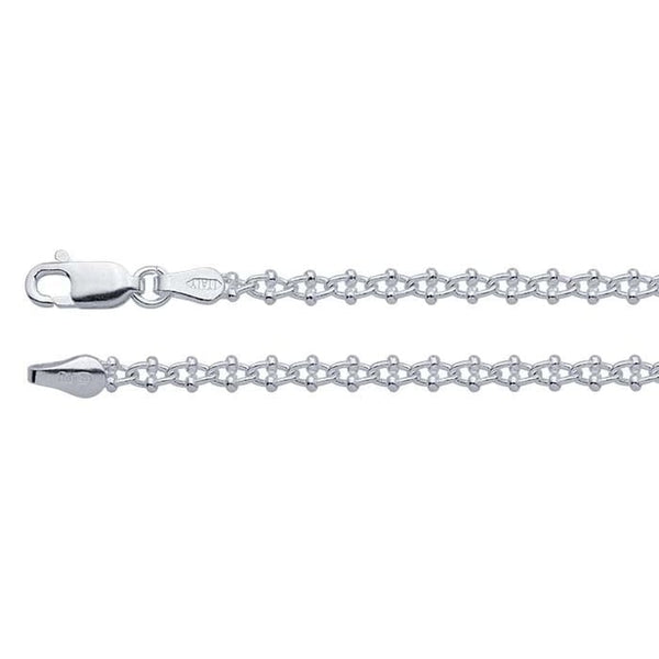 3mm STERLING SILVER CRAB CHAIN