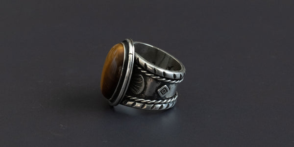 MEN'S TIGERS EYE RING - 12.75