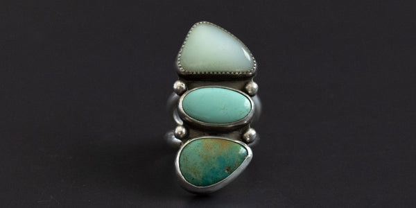 CHRYSOPRASE + ROYSTON + KINGMAN RING - 10