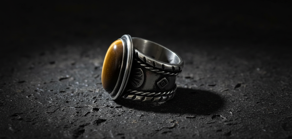 MEN'S TIGERS EYE RING - 12.75