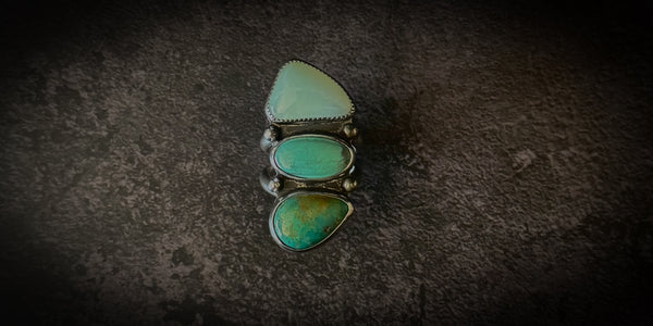 CHRYSOPRASE + ROYSTON + KINGMAN RING - 10