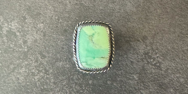 LEMON CHRYSOPRASE RING - 8