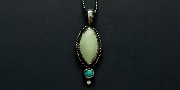 CHRYSOPRASE + TURQUOISE NECKLACE