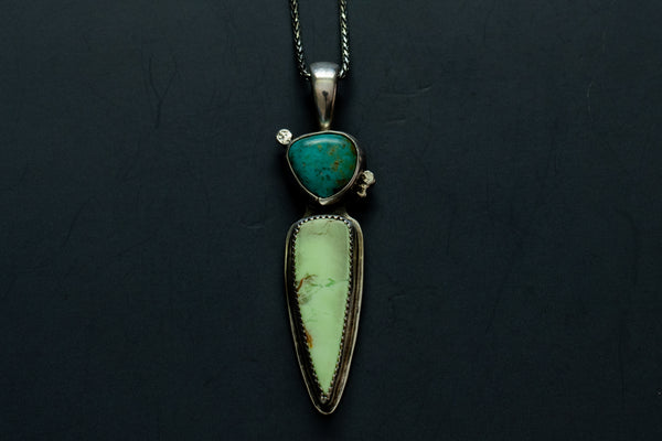 CHRYSOPRASE + TURQUOISE NECKLACE