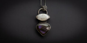 LABRADORITE + MOONSTONE NECKLACE