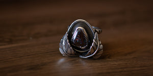 BOULDER OPAL LEAF RING - 7
