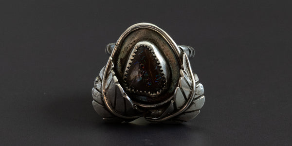 BOULDER OPAL LEAF RING - 7