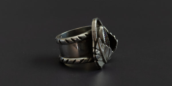 BOULDER OPAL LEAF RING - 7