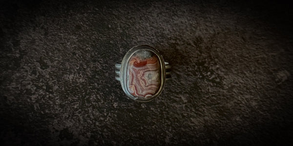 CRAZY LACE AGATE RING - 8.5