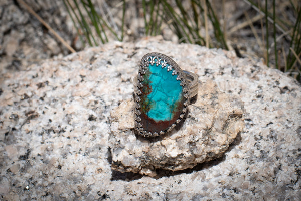LANDSCAPE CHRYSOCOLLA RING - 6
