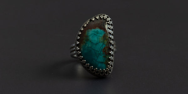 LANDSCAPE CHRYSOCOLLA RING - 6