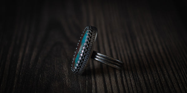 LANDSCAPE CHRYSOCOLLA RING - 8