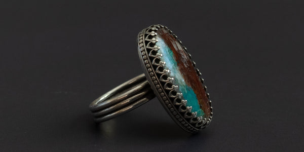 LANDSCAPE CHRYSOCOLLA RING - 8