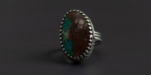 LANDSCAPE CHRYSOCOLLA RING - 8