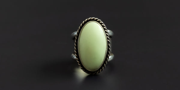 LEMON CHRYSOPRASE RING - 7