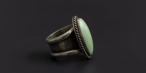 LEMON CHRYSOPRASE RING - 7