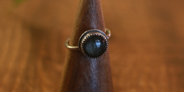 GOLDEN OBSIDIAN RING - 6.5